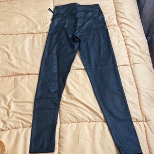 Black High-Waisted Pleather Leggings NWOT
